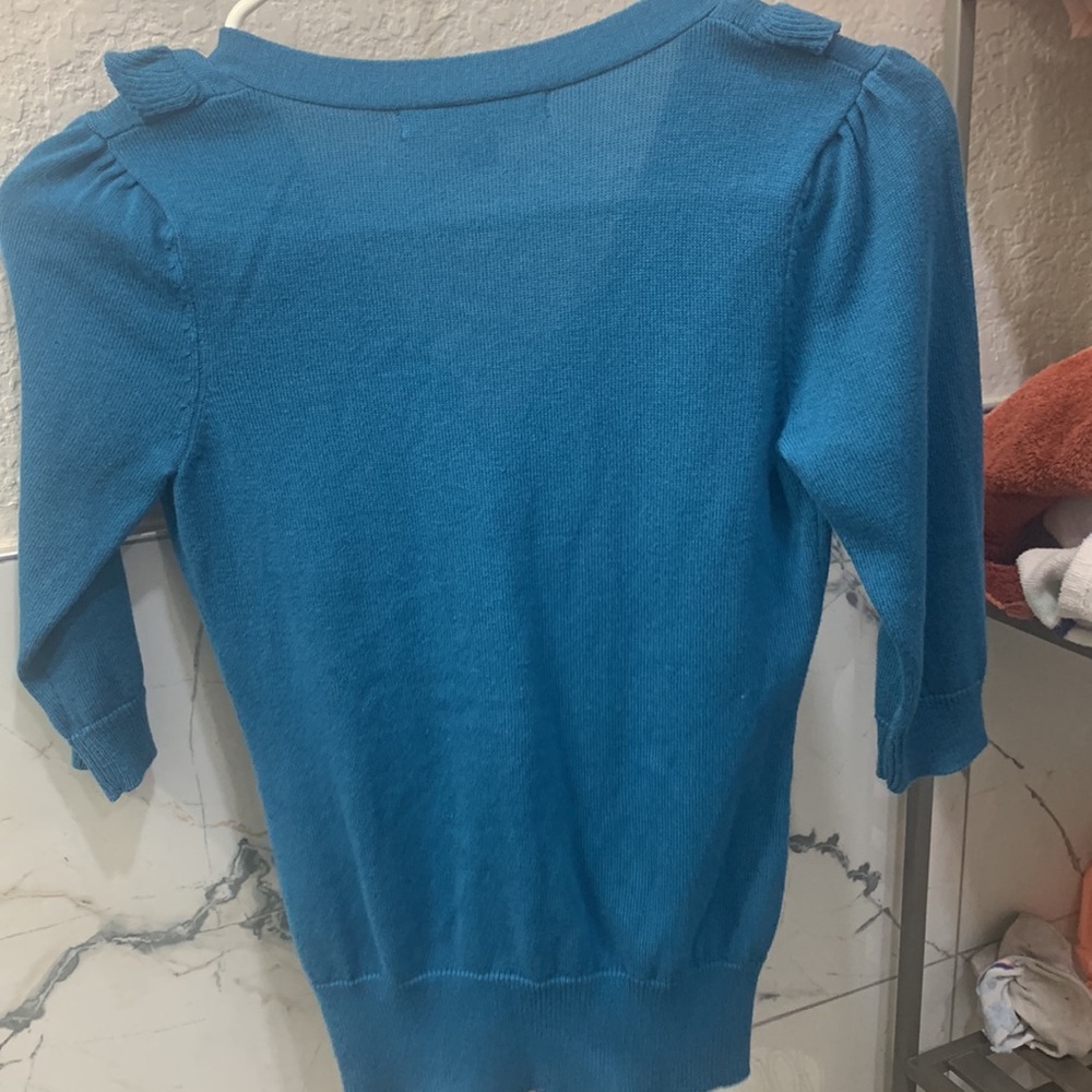 Epic Threads Blue Ruffles Top - Picture 2 of 4